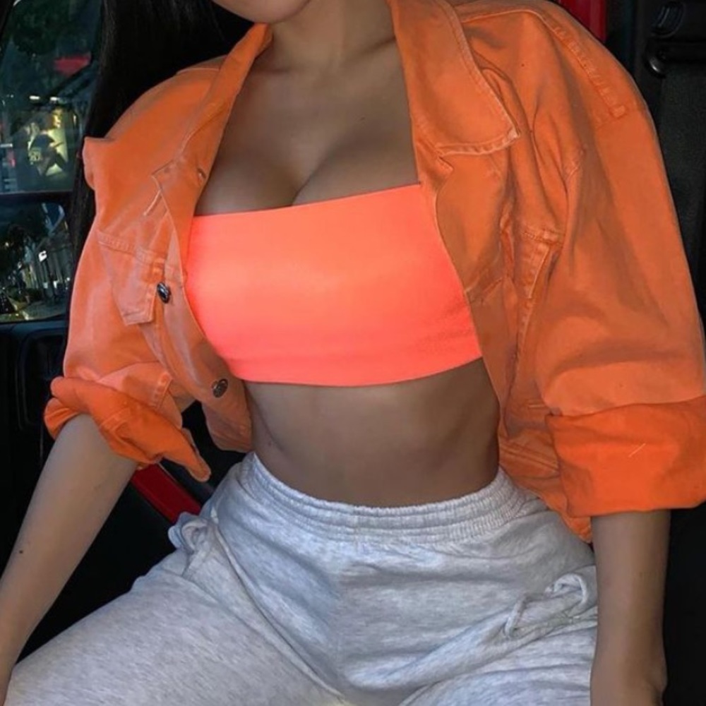 Minimalist Style Solid Color Strapless Cropped Top